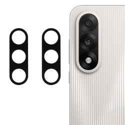 Два броя удароустойчив стъклен протектор за камера за OnePlus Nord 5 5G - черна рамка